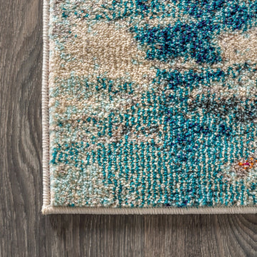 Contemporary Pop Modern Abstract Brushstroke Area Rug